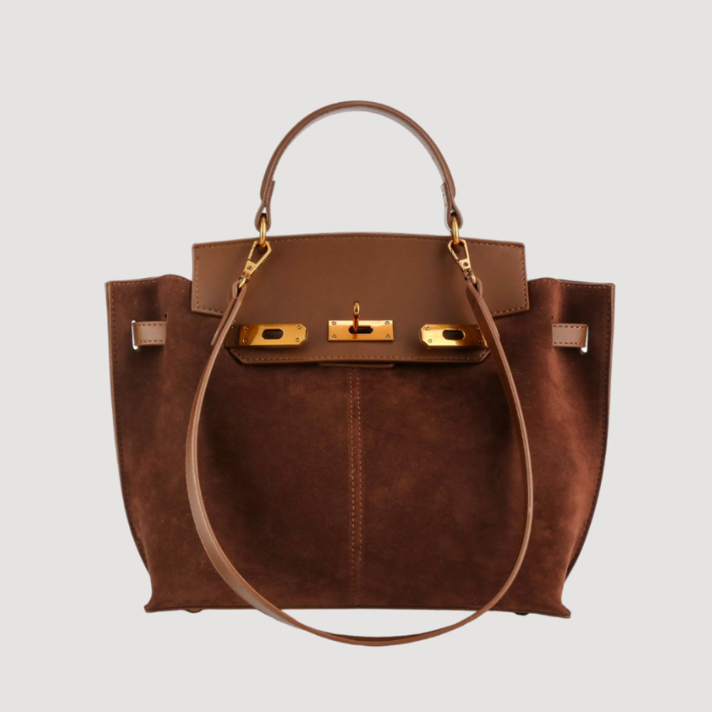 Bolso Cuero Auténtico Bolso De Mano Elegante Madrid