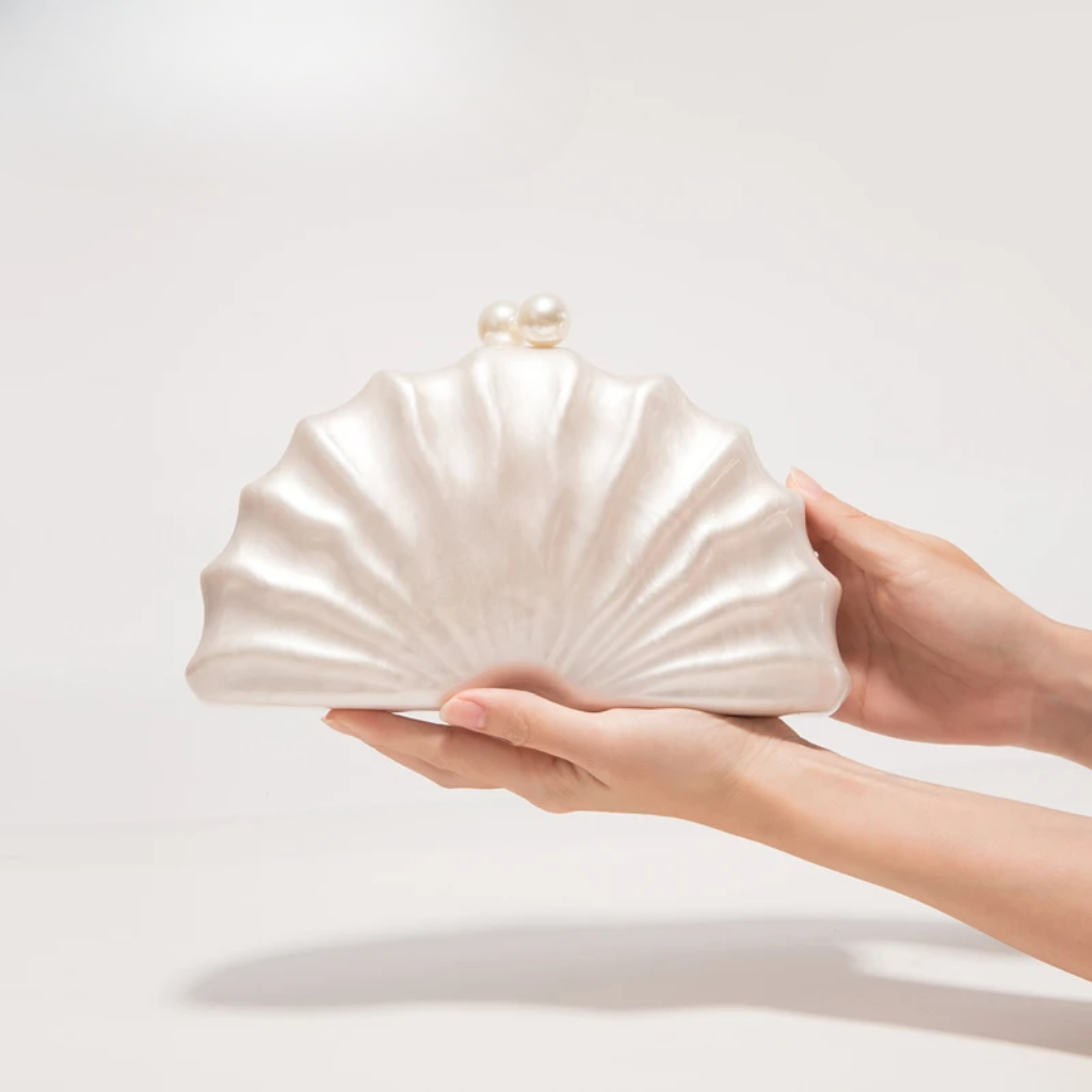 Bolso Clutch Fiesta Elegante Distinción Madrepérola