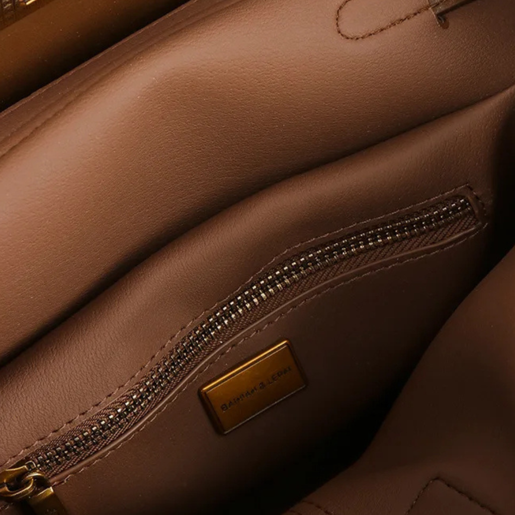 Bolso Cuero Auténtico Bolso De Mano Elegante Madrid