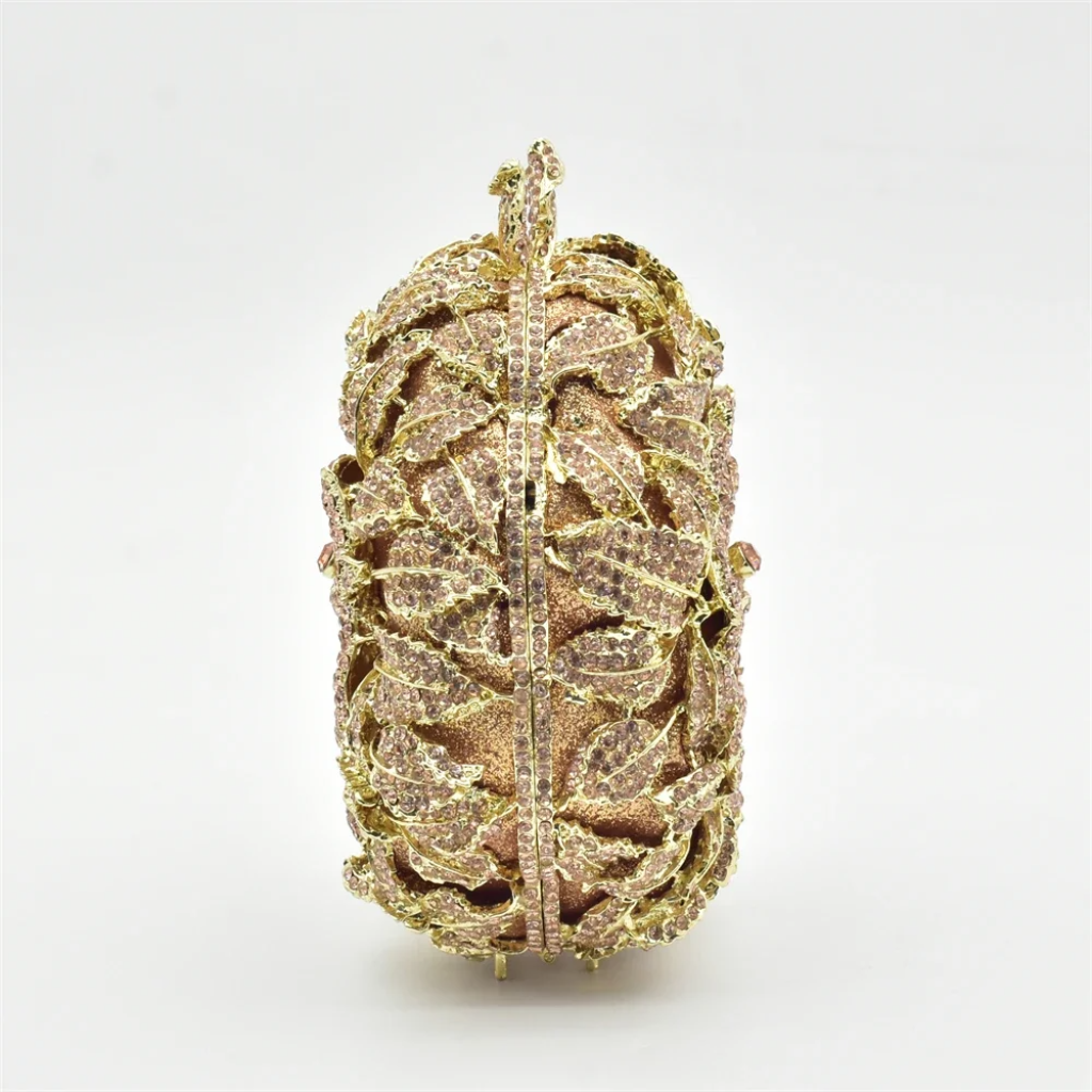 Bolso Clutch Elegante Para Bodas Y Eventos Golden Rose