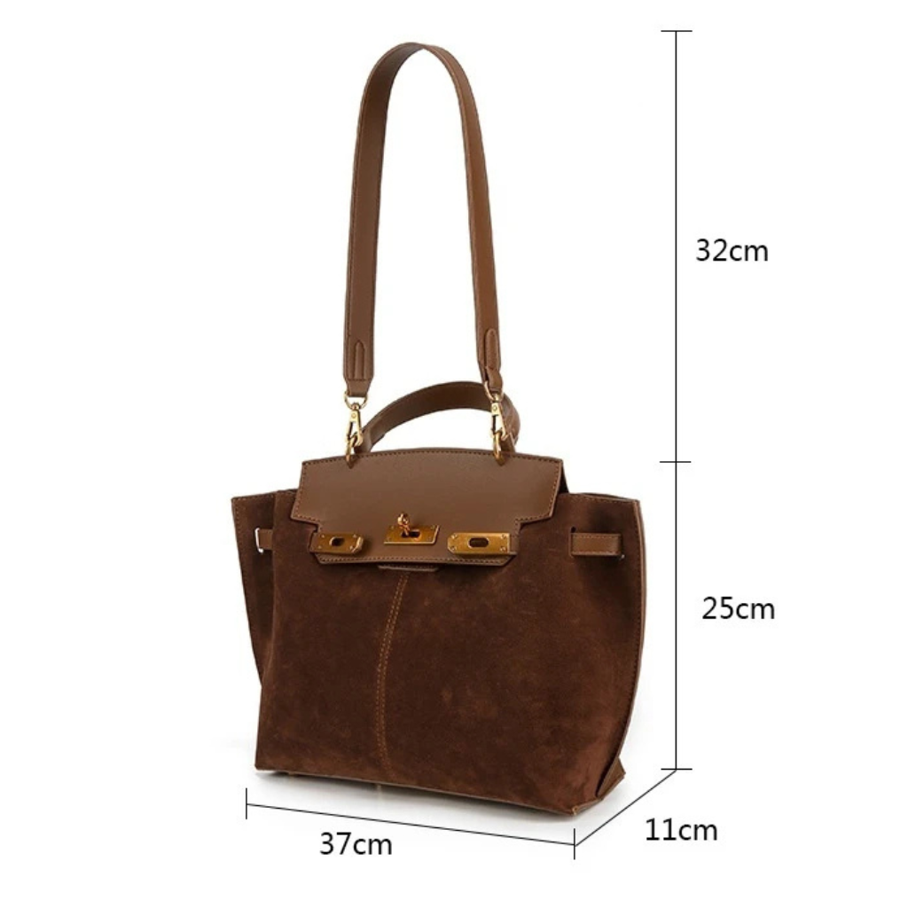 Bolso Cuero Auténtico Bolso De Mano Elegante Madrid